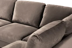 Trend 4-sits Högervänd U-formad Soffa med Divan och Schäslong i Sammet