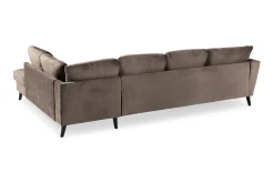 Trend 4-sits Högervänd U-formad Soffa med Divan och Schäslong i Sammet