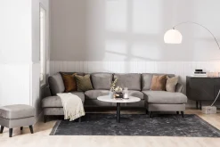 Trend 4-sits Högervänd U-formad Soffa med Divan och Schäslong i Sammet