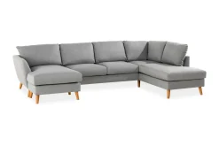 Trend 4-sits Högervänd U-formad Soffa med Divan och Schäslong i Tyg