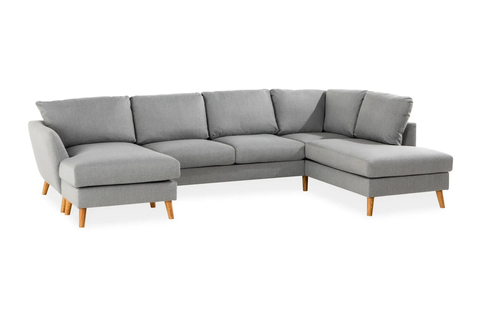 Trend 4-sits Högervänd U-formad Soffa med Divan och Schäslong i Tyg
