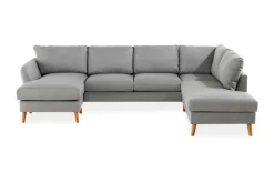 Trend 4-sits Högervänd U-formad Soffa med Divan och Schäslong i Tyg