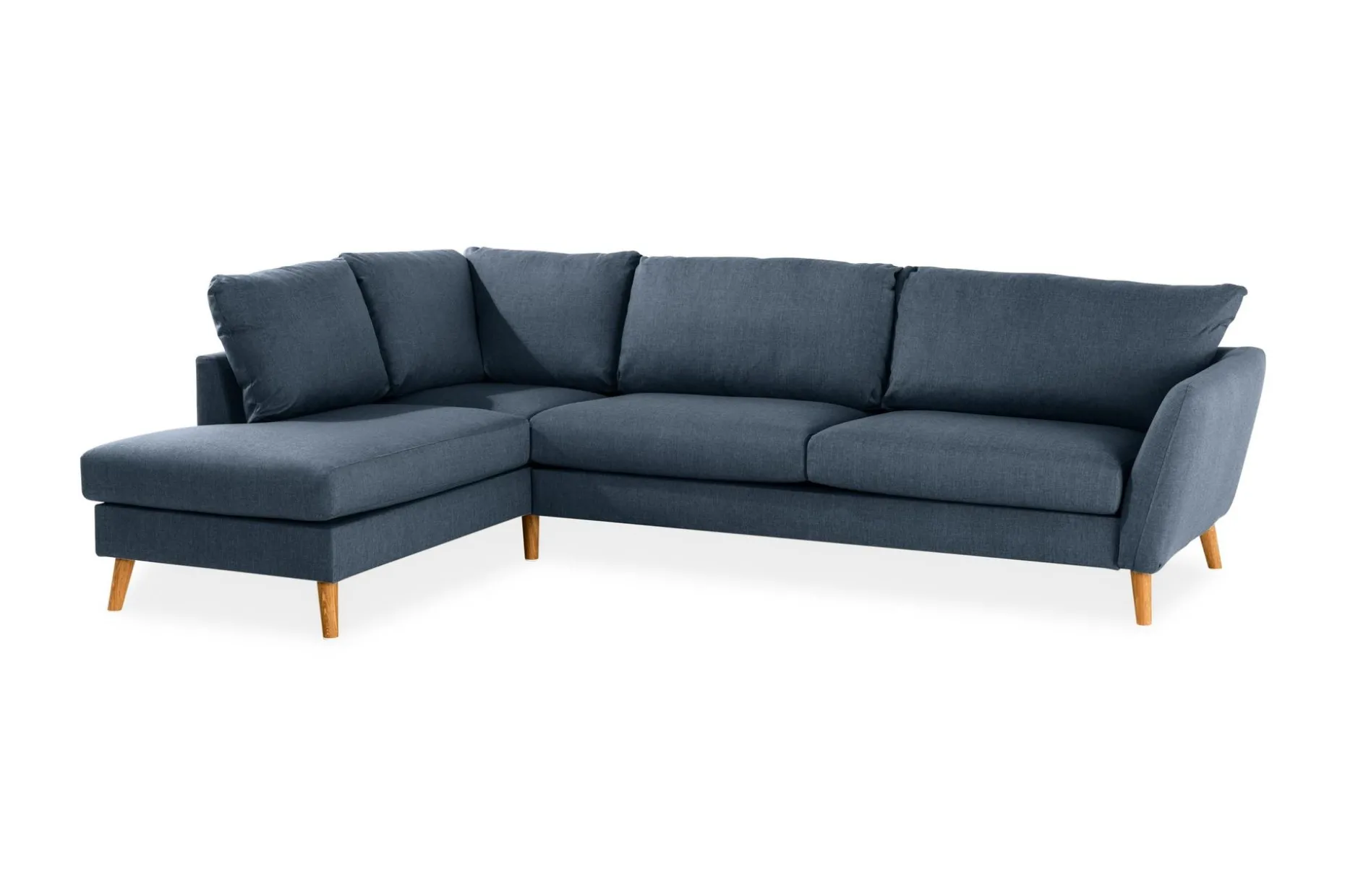 Trend 4-sits Vänstervänd L-formad Schäslongsoffa i Tyg