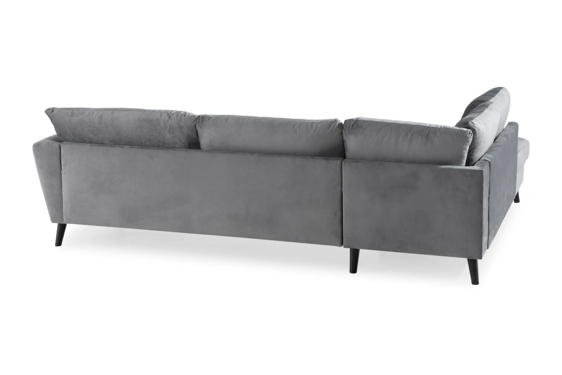 Trend 4-sits Vänstervänd L-formad Schäslongsoffa i Sammet
