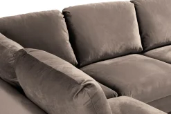 Trend 4-sits Vänstervänd U-formad Soffa med Divan och Schäslong i Sammet