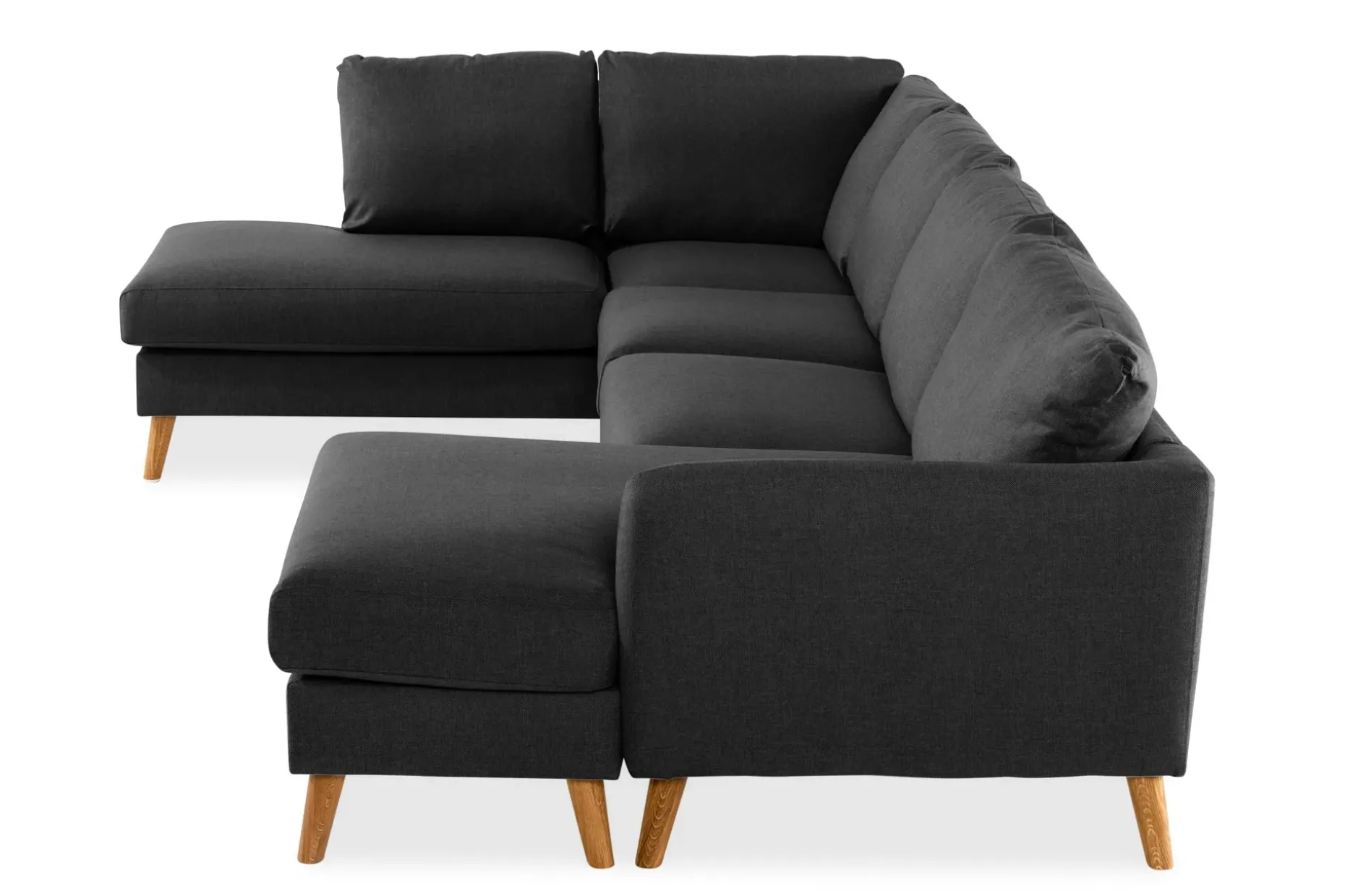 Trend 4-sits Vänstervänd U-formad Soffa med Divan och Schäslong i Tyg