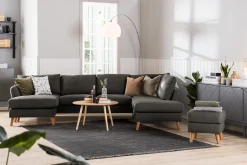 Trend 4-sits Vänstervänd U-formad Soffa med Divan och Schäslong i Tyg