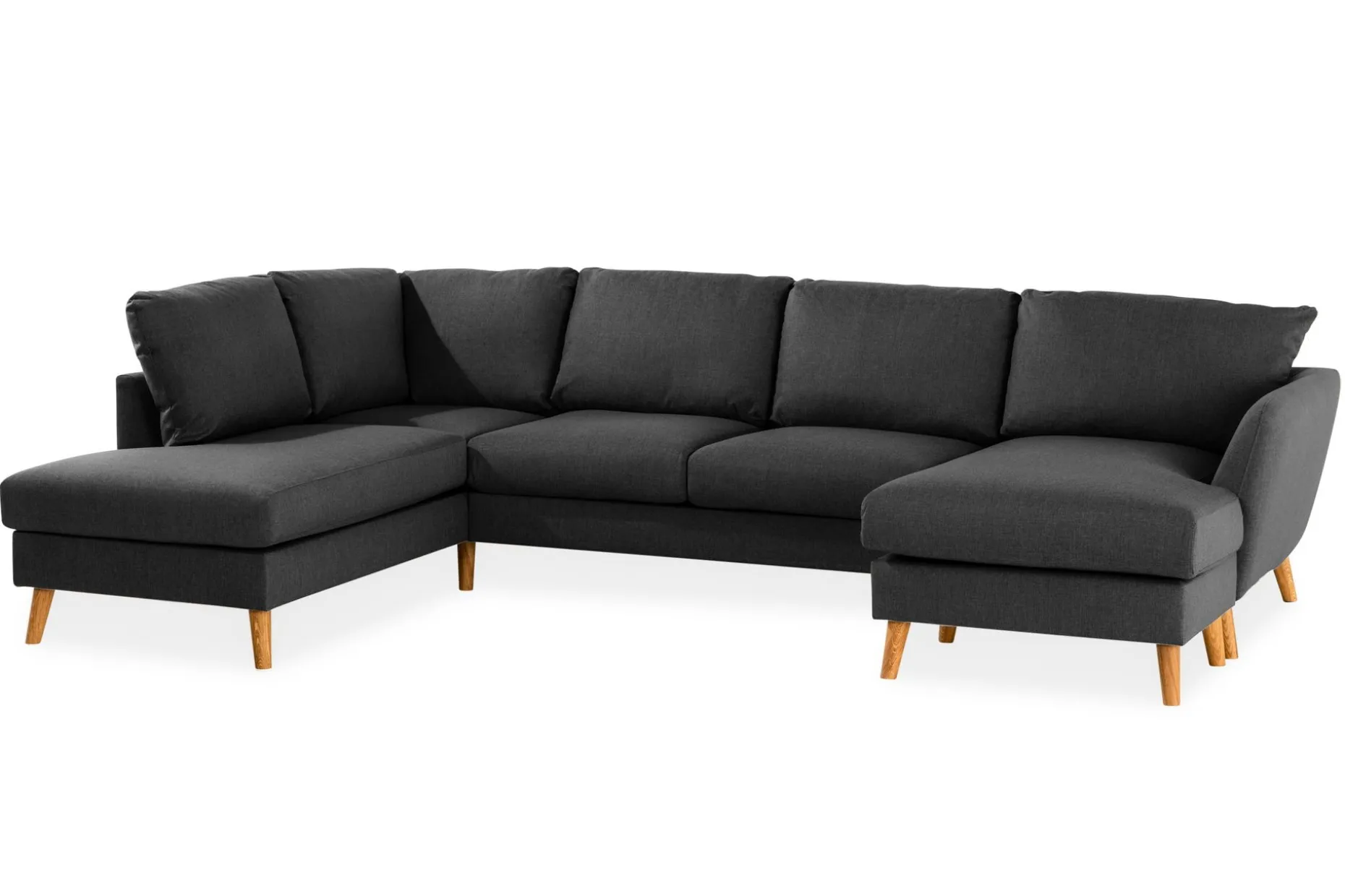 Trend 4-sits Vänstervänd U-formad Soffa med Divan och Schäslong i Tyg