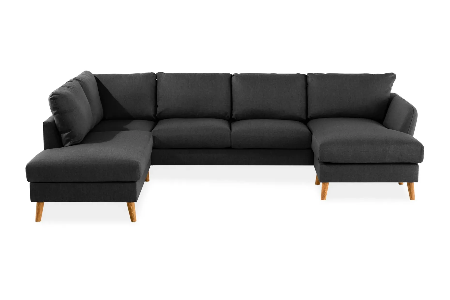 Trend 4-sits Vänstervänd U-formad Soffa med Divan och Schäslong i Tyg