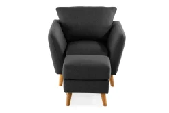 Trend Soffgrupp Fåtölj med Fotpall