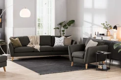 Trend Soffgrupp Fåtölj med Fotpall