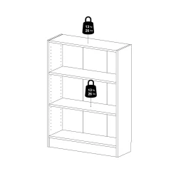 Trysil Bokhylla med 2 hyllor 79x27x107 cm