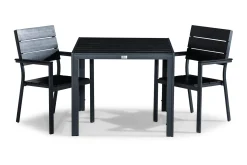 Tunis Matgrupp Utomhus 90x90 + 2 Stapelstolar