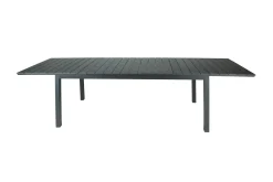 Tunis Rektangulärt Stort Förlängningsbart Matbord utomhus 205/305x90 cm i metall plast