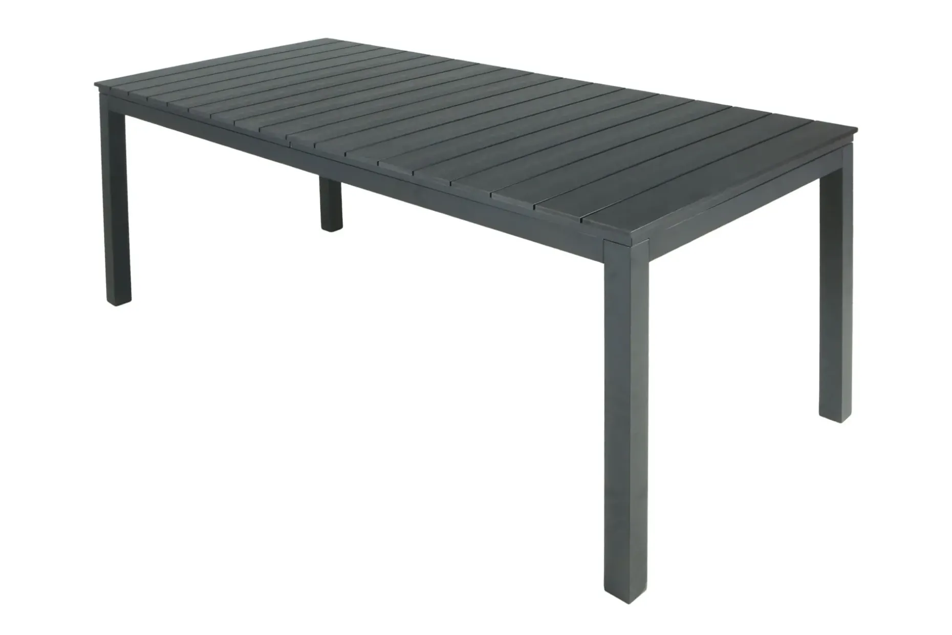 Tunis Rektangulärt Stort Förlängningsbart Matbord utomhus 205/305x90 cm i metall plast