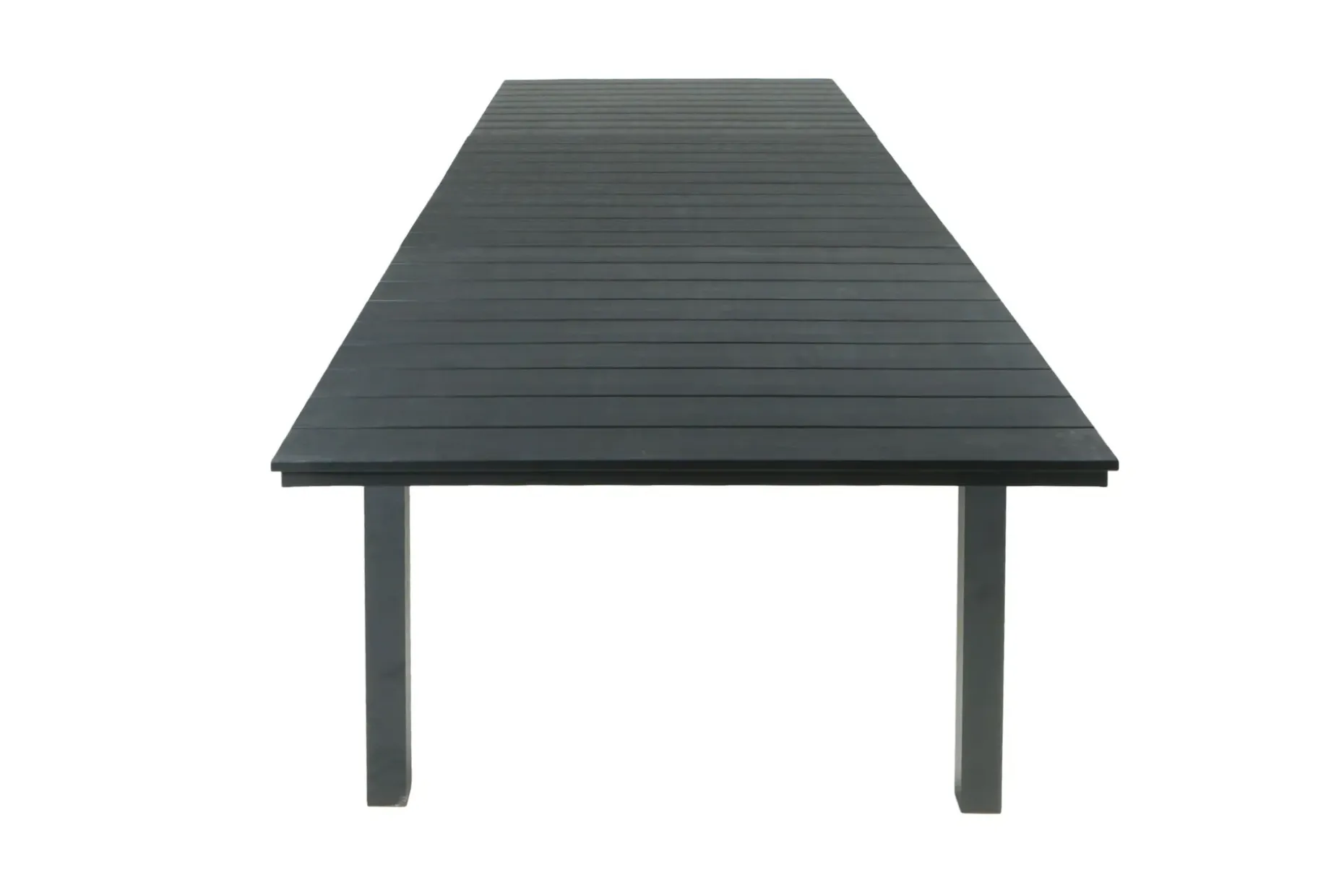 Tunis Rektangulärt Stort Förlängningsbart Matbord utomhus 205/305x90 cm i metall plast