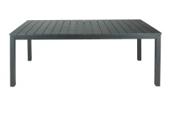 Tunis Rektangulärt Stort Förlängningsbart Matbord utomhus 205/305x90 cm i metall plast