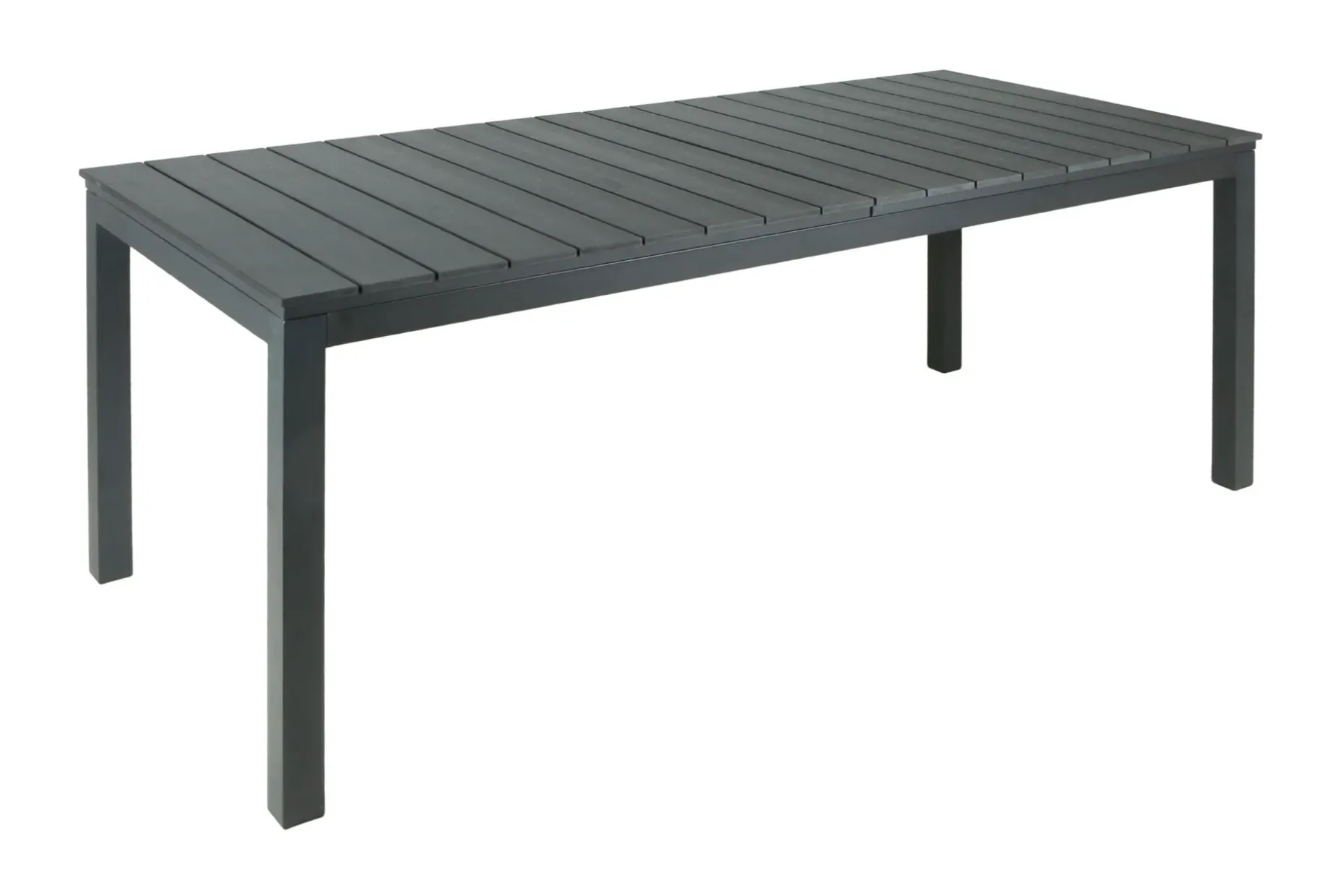 Tunis Rektangulärt Stort Förlängningsbart Matbord utomhus 205/305x90 cm i metall plast
