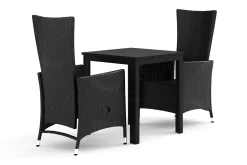 Tunis utomhus caféset 70x70 cm med 2 Jenny matstolar