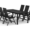 Tunis utomhus matgrupp 205x90 cm med 6 Monaco Light positionsstolar