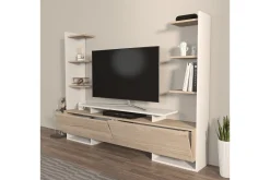 TV-bänk Akdere Vit / Ek