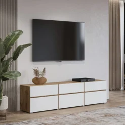 Tv-bänk Kors 3 luckor med 3 lådor