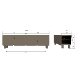 Tv-bänk Root 200 cm
