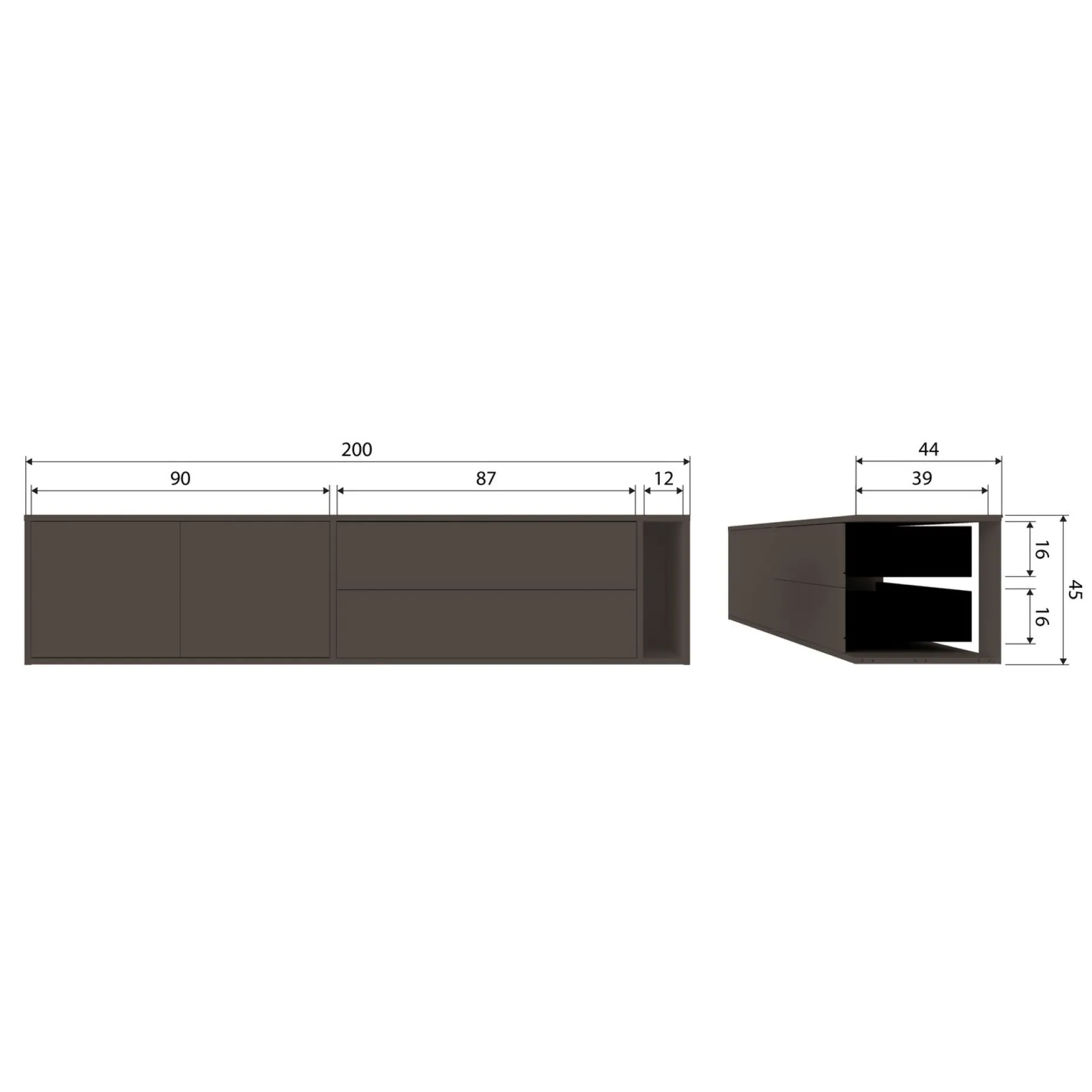 Tv-bänk Settle 200 cm