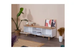 TV-bänk Terra Vit / Ek