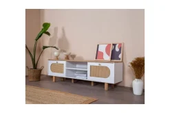 TV-bänk Terra Vit / Ek