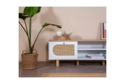 TV-bänk Terra Vit / Ek
