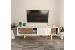 TV-bänk Ticoman Vit / Valnöt