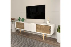 TV-bänk Ticoman Vit / Valnöt