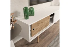 TV-bänk Ticoman Vit / Valnöt