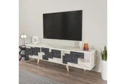 TV-bänk Ticomannd Vit / Marmor