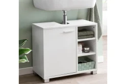 Tvättställsskåp Wohnling Folierad spånskiva 1 dörr 3 förvaringshyllor modern