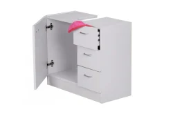 Tvättställsskåp Wohnling Folierad spånskiva 1 dörr 3 lådor modern