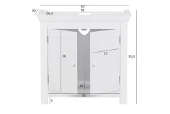 Tvättställsskåp Wohnling King Lackad MDF 2 Dörrar Modern