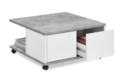 Twin Soffbord 70 cm med Förvaring Lådor på Hjul