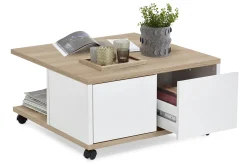 Twin Soffbord 70 cm med Förvaring Lådor på Hjul