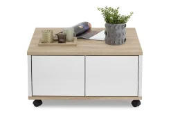 Twin Soffbord 70 cm med Förvaring Lådor på Hjul