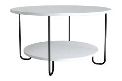 Ullavi Soffbord 80 cm Runt med Förvaring Hylla