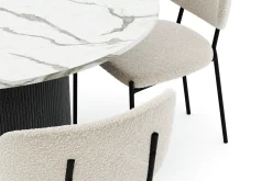 Uppveda Matbord 120 cm Rund med 4 Gemmiano Stolar