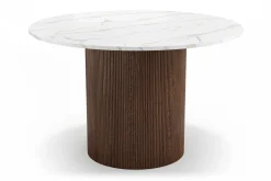 Uppveda Matbord 120 cm Rund med 4 Sawako Stolar
