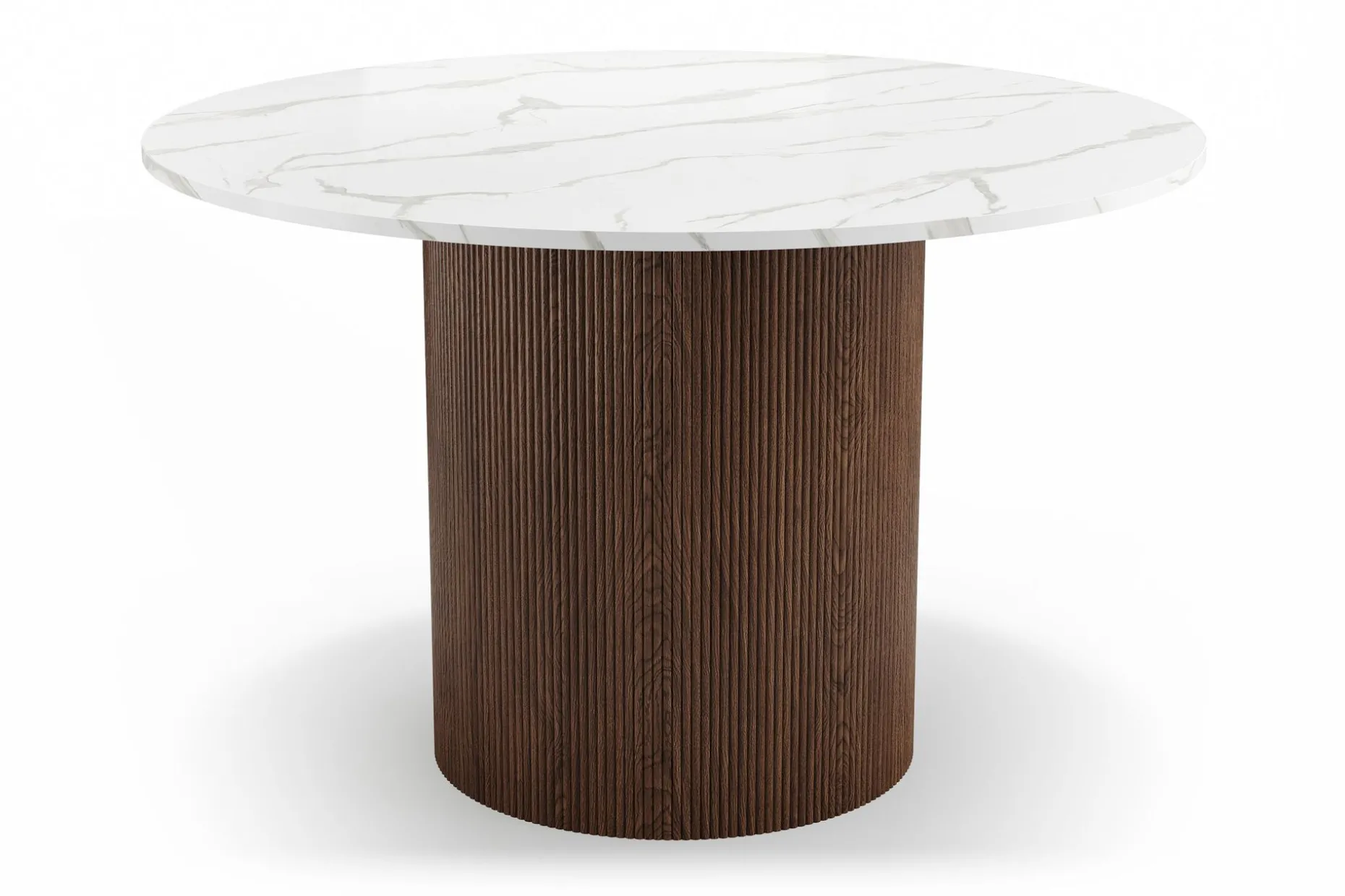 Uppveda Matbord 120 cm Rund med 4 Sawako Stolar