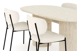Uppveda Matgrupp 180 cm Oval med 4 Gemmiano Matstolar