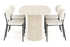 Uppveda Matgrupp 180 cm Oval med 4 Gemmiano Matstolar