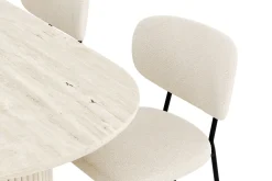Uppveda Matgrupp 180 cm Oval med 4 Gemmiano Matstolar