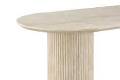 Uppveda Ovalt Matbord 180x90 cm Travertin Utseende