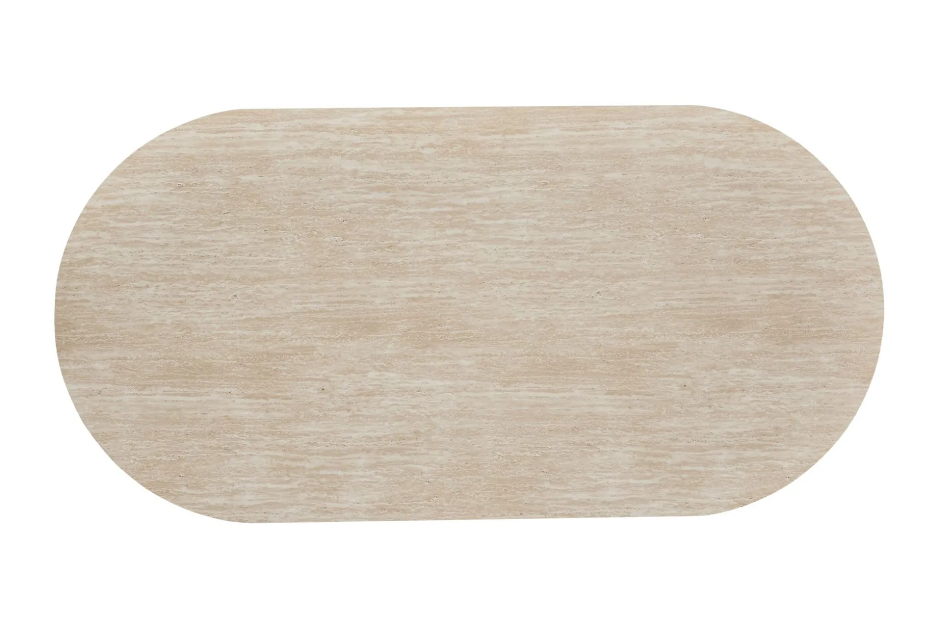 Uppveda Ovalt Matbord 180x90 cm Travertin Utseende
